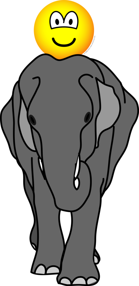 Elephant riding emoticon